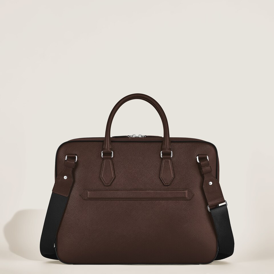 Medium Briefcase with Pocket in Sartorial Leather - 6