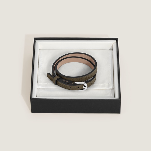 Horseshoe Buckle Adjustable Bracelet in Sartorial Leather - 3