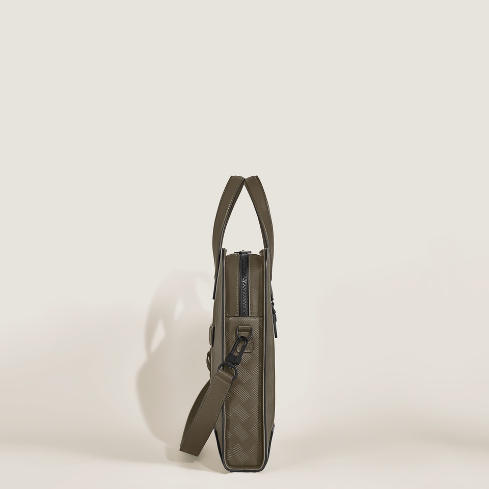 Thin Briefcase in Extreme Leather - 5