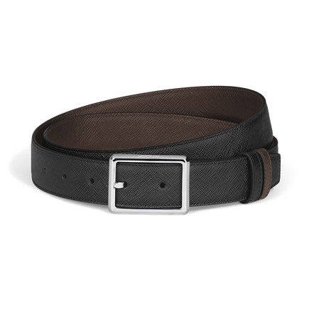 Ceinture R&eacute;versible Rectangulaire 30 mm en Cuir Sartorial