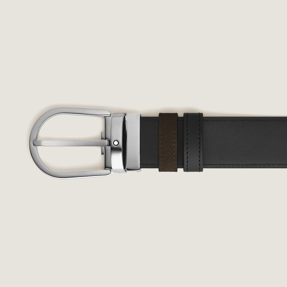 Horseshoe 35 mm Reversible Belt in Suede Leather - 3