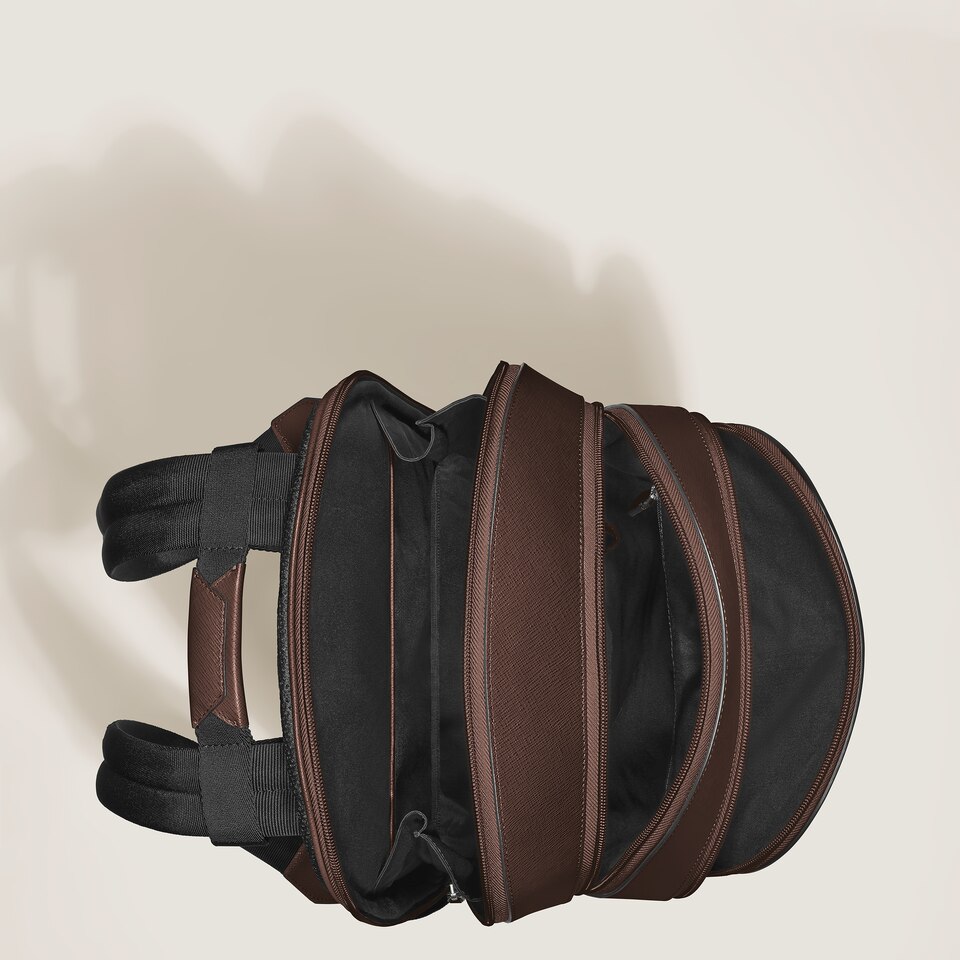 Medium Backpack with 3 Compartments in Sartorial Leather - 7