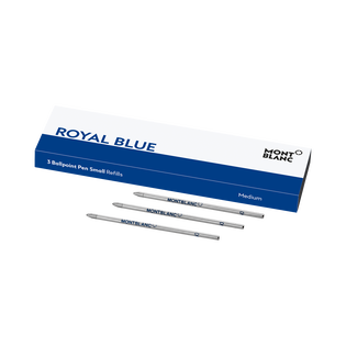3 Ballpoint Small Refills, Royal Blue - Medium