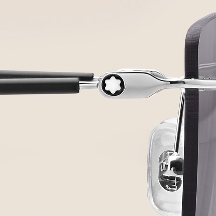 Rectangular Sunglasses with Silver-Coloured Metal Frame
