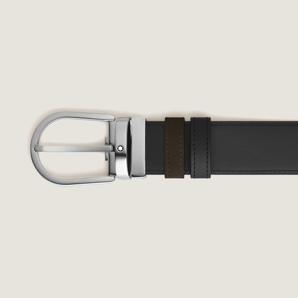 Horseshoe 35 mm Reversible Belt in Suede Leather