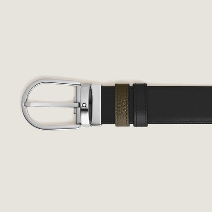Horseshoe 35 mm Reversible Belt in Grain Leather