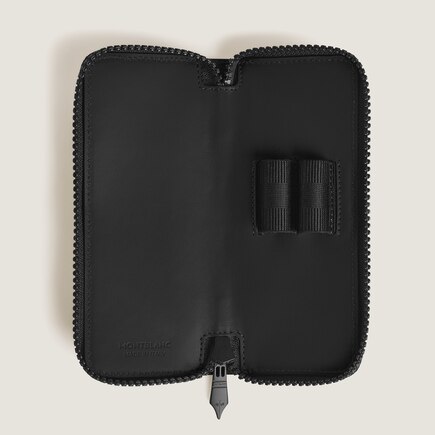 2-Pen Pouch with zip in Extreme Leather