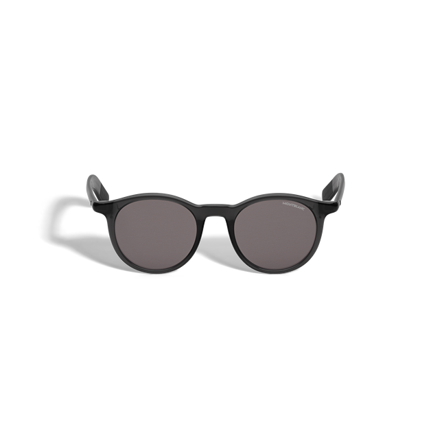 Round Sunglasses with Black Injected Frame - 1