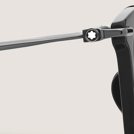 Rectangular Sunglasses with Black Acetate Frame