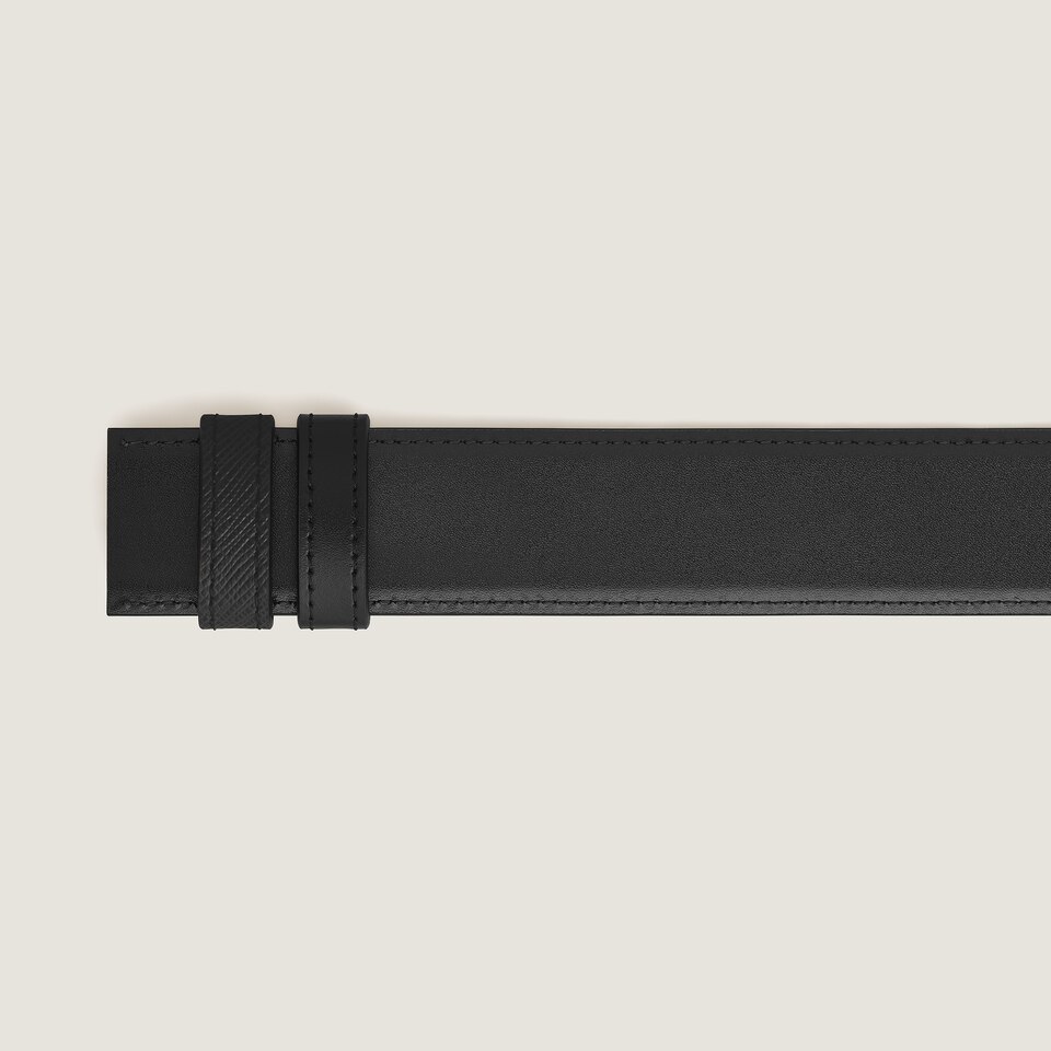 Black Sartorial/black Meisterst&uuml;ck 35mm reversible leather strap - 2