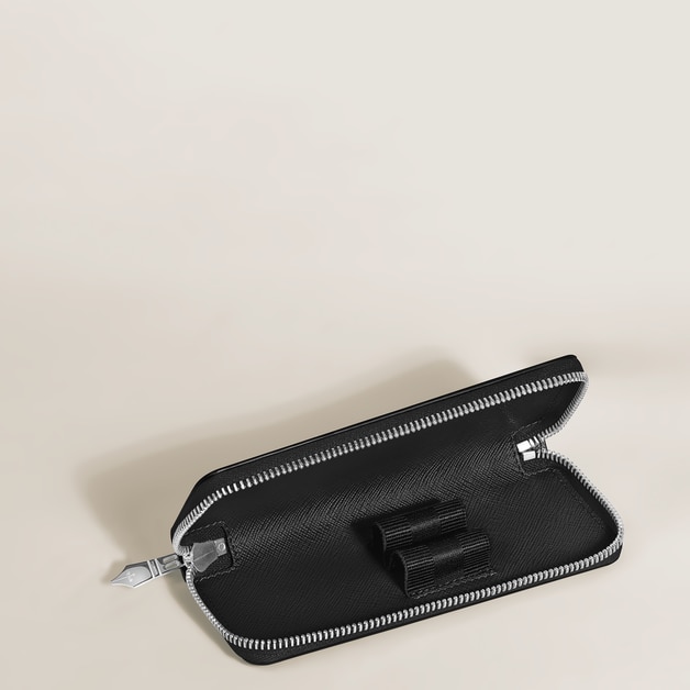 2-Pen Pouch with zip in Sartorial Leather - 6