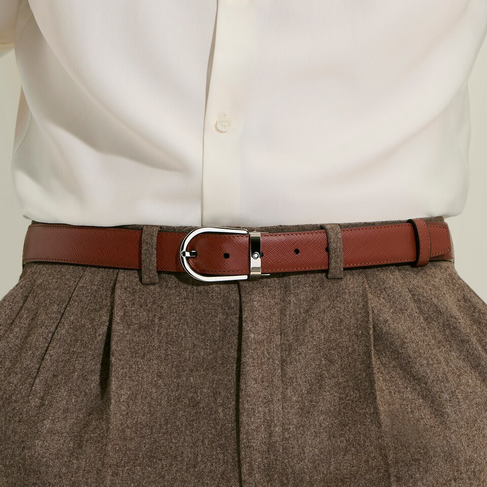 Horseshoe 30 mm Reversible Belt in Sartorial Leather - 4