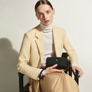 Small Wash Bag in Sartorial Leather