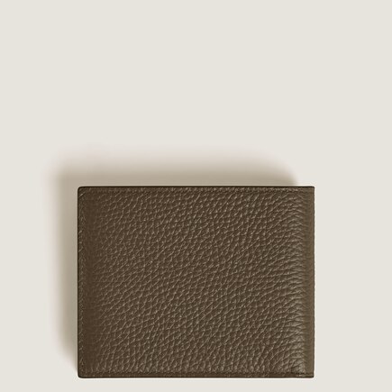 Portafoglio 4 Tasche con Portamonete in Pelle con Grana