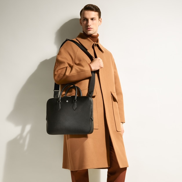 Medium Briefcase with Pocket in Sartorial Leather - 5