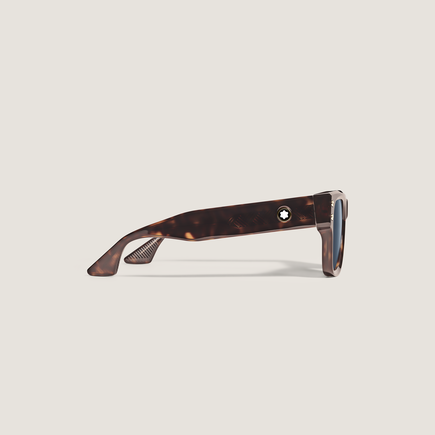 Gafas de sol cuadradas con montura de acetato habano