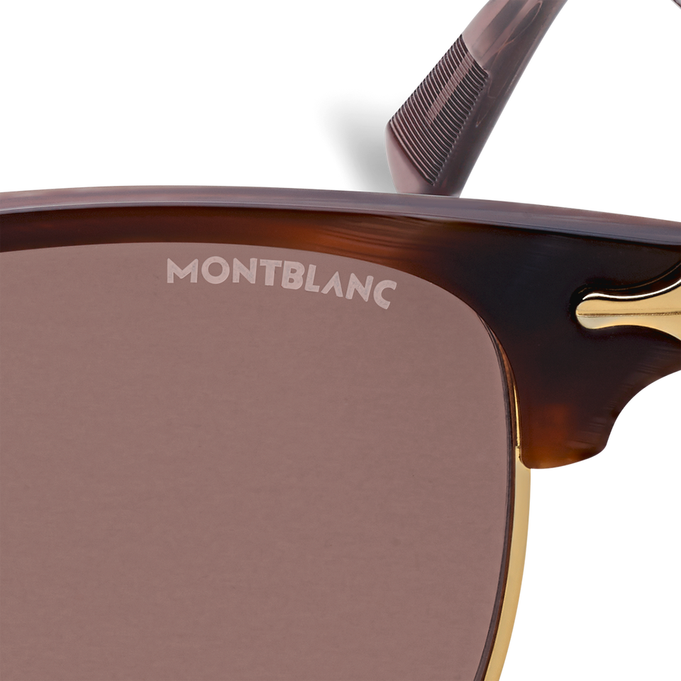 Rectangular Sunglasses with Gold-Coloured Metal Frame - 3