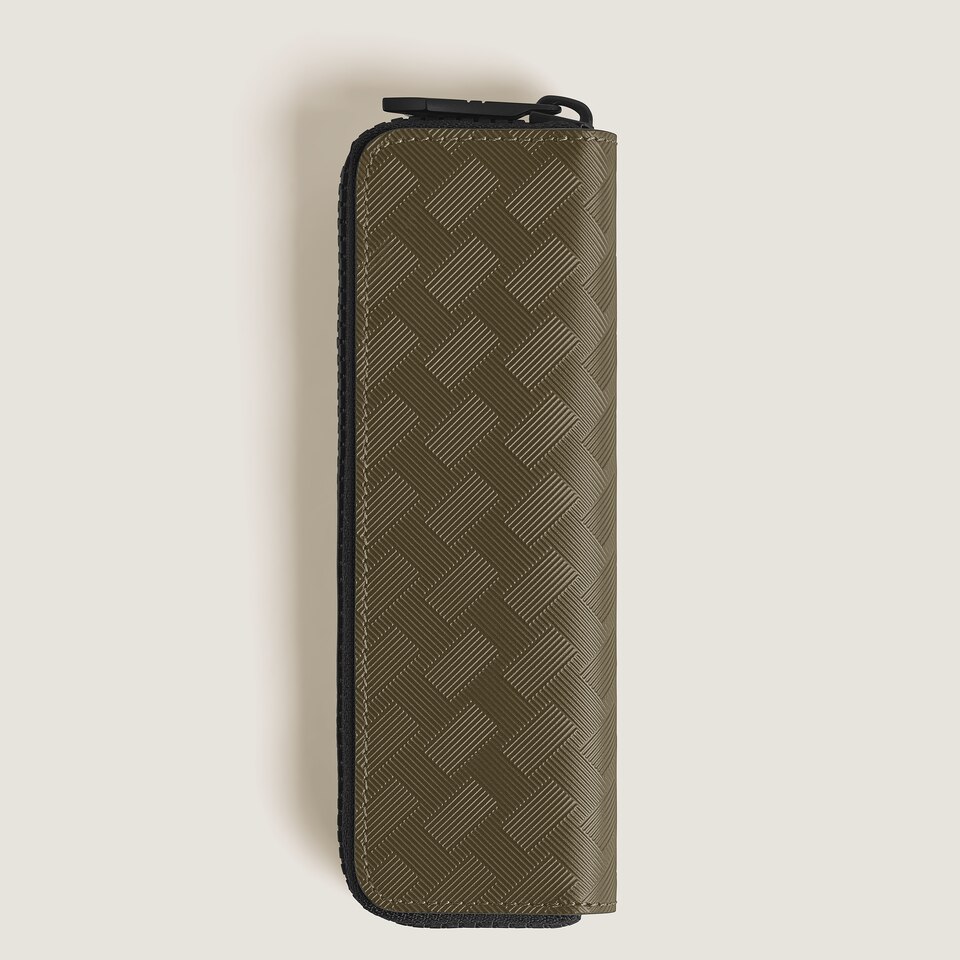 1-Pen Pouch with zip in Extreme Leather - 4