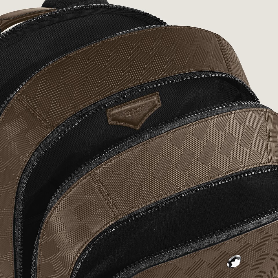 Large Backpack with 3 Compartments in Extreme Leather - 5