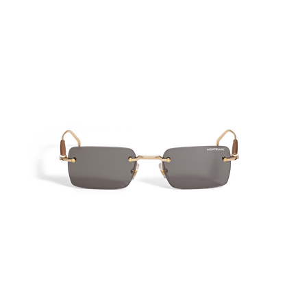 Gafas de Sol Cuadradas con Montura Met&aacute;lica Dorada 