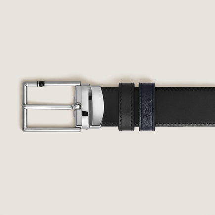 35 mm Reversible Belt in Grain Leather with Rectangular Meisterst&uuml;ck Buckle