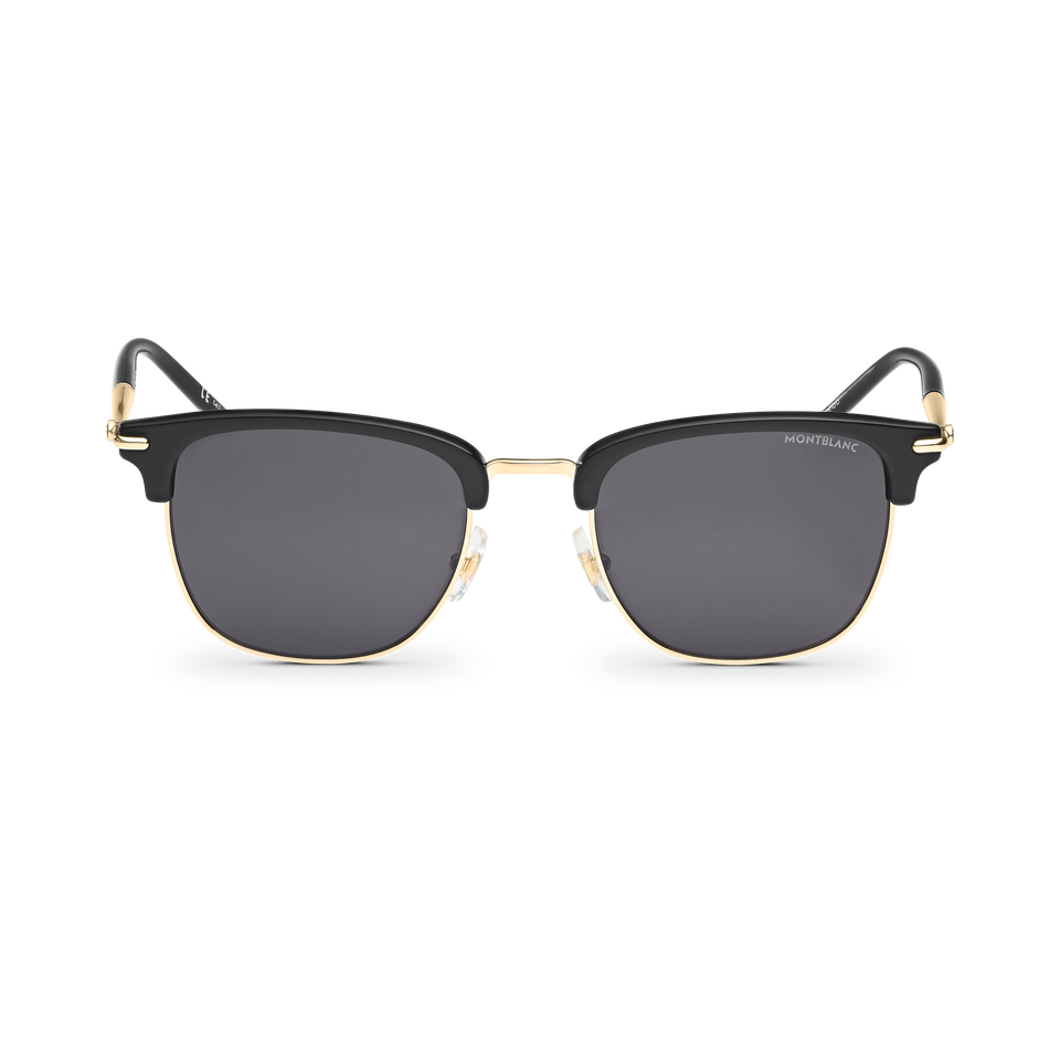 Rectangular Sunglasses with Black Injected Frame - 1