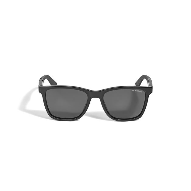 Gafas de sol rectangulares con montura inyectada negra - 1