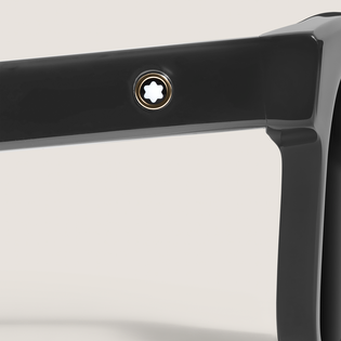 Rectangular Sunglasses with Black Acetate Frame