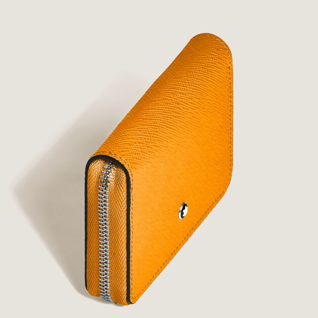 Mini Portefeuille 2cc Zipp&eacute; en Cuir Sartorial - 2