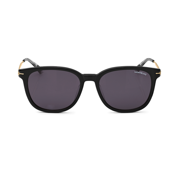 Round Sunglasses with Black Coloured Acetate Frame - 1
