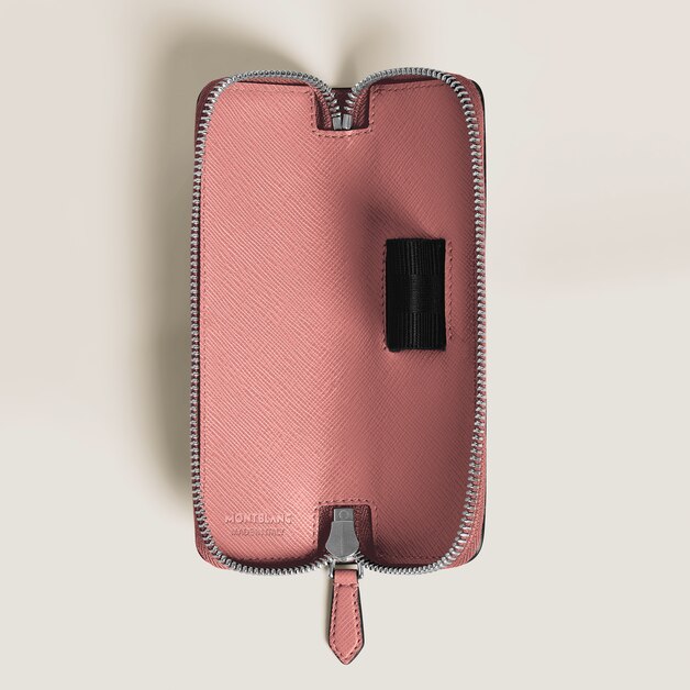 1-Pen Pouch with zip in Sartorial Leather - 5