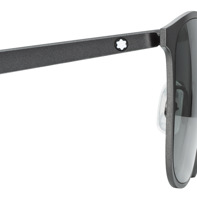 Lunettes de Soleil Carrées avec Monture en Métal Noir - 4