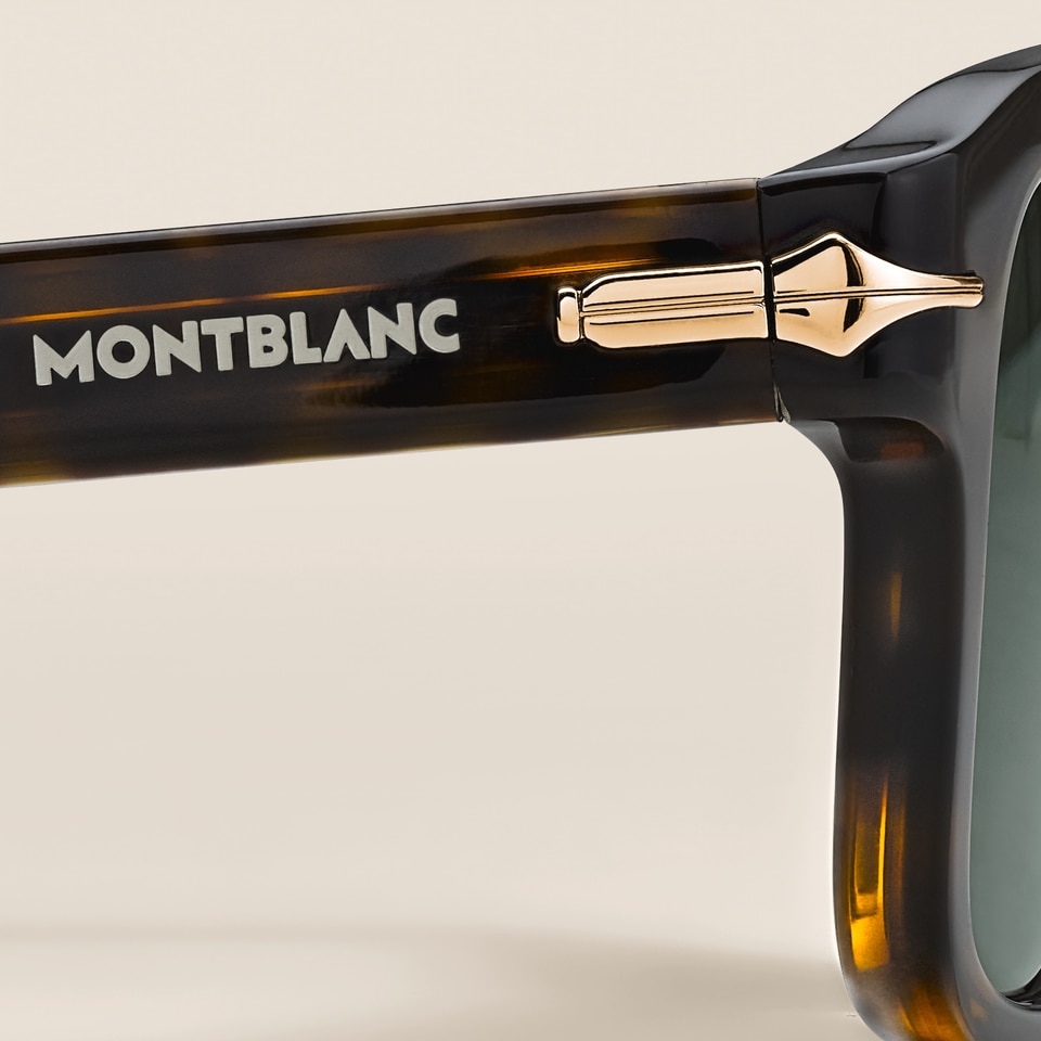 Rectangular Sunglasses with Acetate Havana Frame - 3