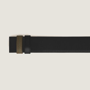 Khaki grain/black Meisterst&uuml;ck 35mm reversible leather strap