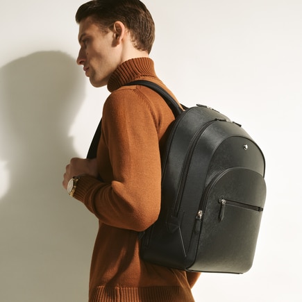 Large Backpack with 3 Compartments in Sartorial Leather