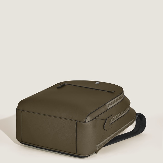 Sac &agrave; Dos Moyen Mod&egrave;le avec 3 Compartiments en Cuir Sartorial - 7