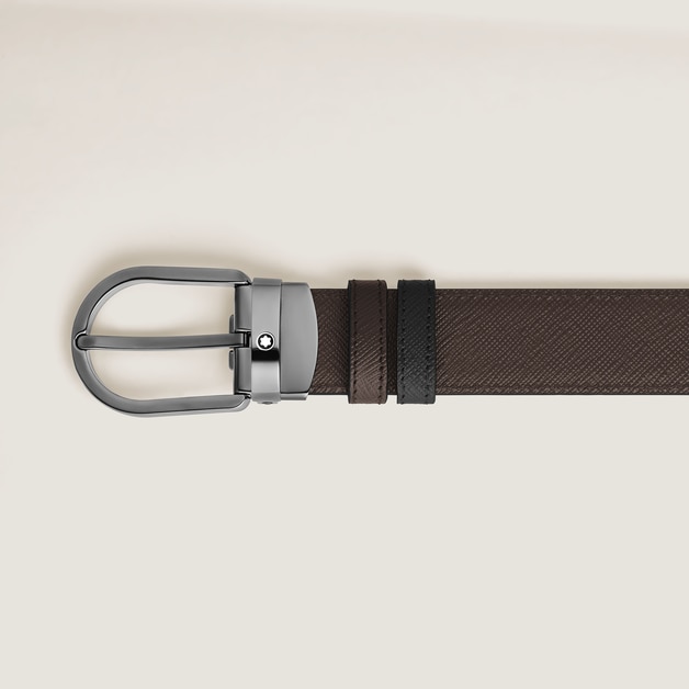 Cintur&oacute;n Reversible de Piel Sartorial de 30&nbsp;mm con Hebilla en Forma de Herradura - 5