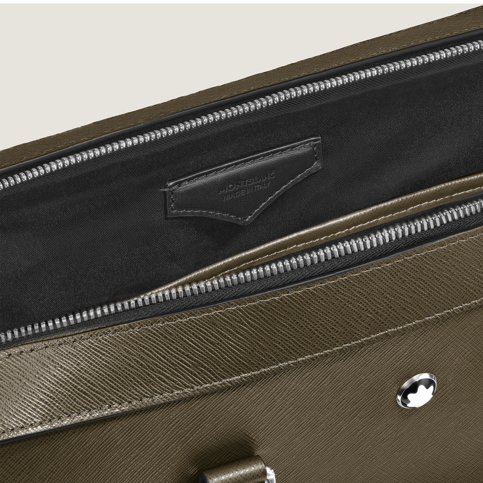 Medium Briefcase with Pocket in Sartorial Leather - 3
