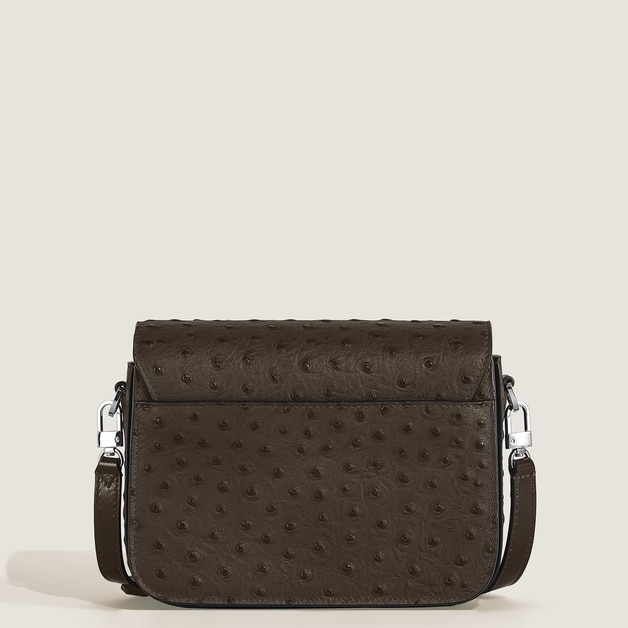 Nib Crossbody Bag in Ostrich-Embossed Leather - 4