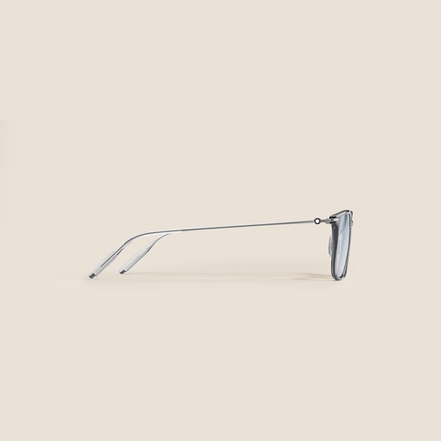 Squared Sunglasses with Injected Grey Frame - 2