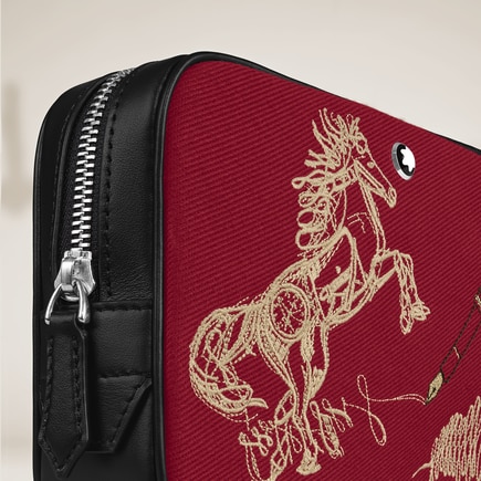 Mini Crossbody Bag Year of the Horse in Embroidered Gabardine