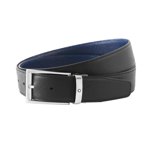 Ceinture R&eacute;versible Rectangulaire 35 mm en Cuir Sartorial - 1
