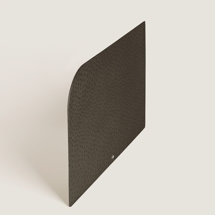 Desk Pad, Ostrich-Embossed Leather, Khaki