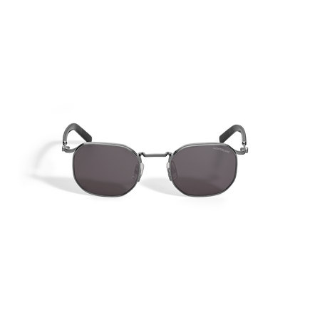 Squared Sunglasses with Grey Metal Frame