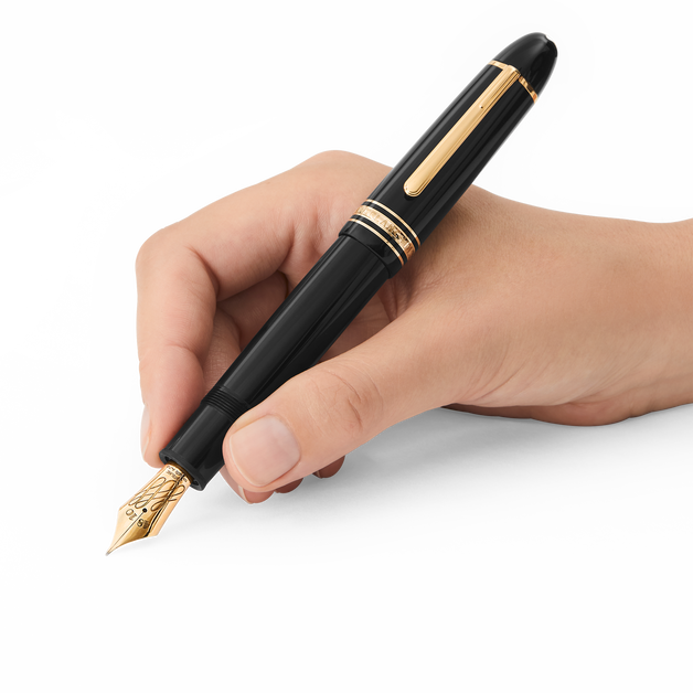 Pluma Estilográfica Meisterstück Calligraphy Plumín Curvo 149 con Revestimiento en Oro - 2