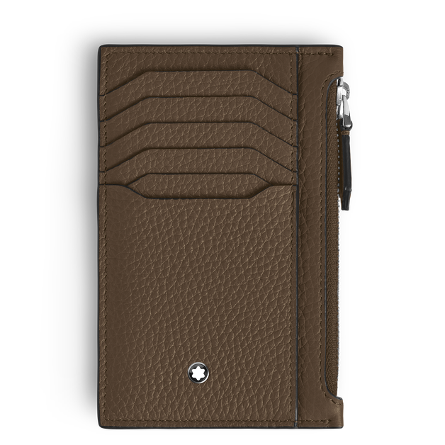 Card Holder 8cc with Zip in Grain Leather - 1