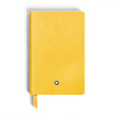 Notebook Small, Saffiano Leather, Modena Yellow - Lined Pages