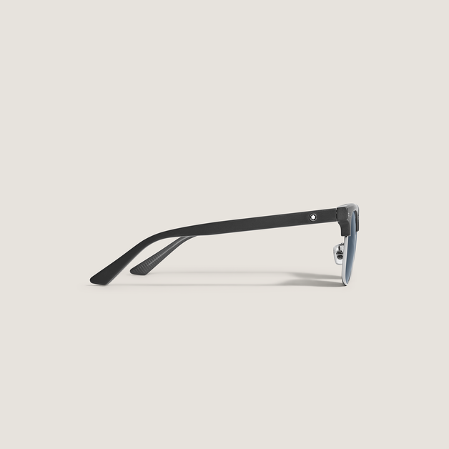 Gafas de sol cuadradas con montura de acetato negro - 2
