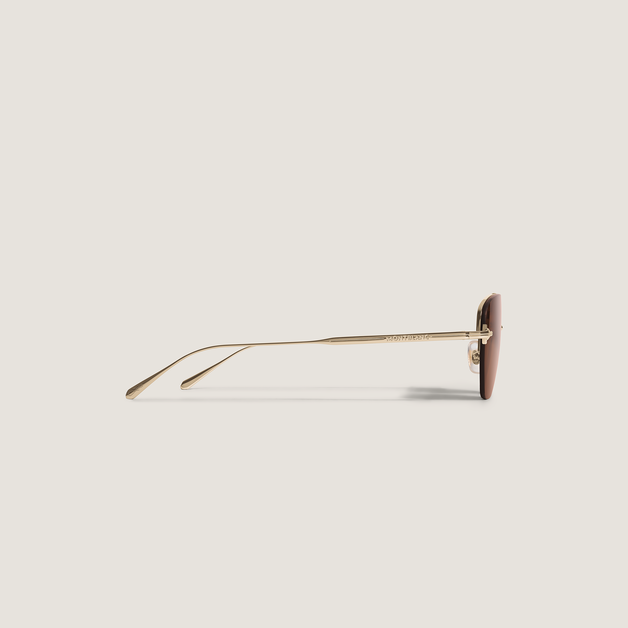Oval Sunglasses with Gold-Coloured Metal Frame - 2