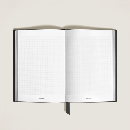 Medium Notebook in Sartorial Leather, Squared Pages